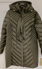 Michael Kors Women's Autumn Winter Coat Packable Hodded Lighwight SizeM IVY NEW