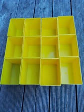 12 X Stanley Plastic Storage Boxes For Screws/DIY.  Yellow Colour.