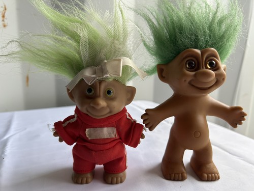 Vintage 80s 90s troll dolls - troll,