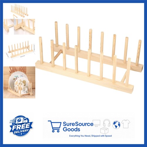 Sturdy wooden plate rack for - wooden,