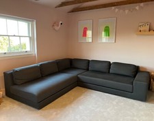 Vintage MDF Italia Idea One Modular Corner Sofa in a blueish dark grey fabric