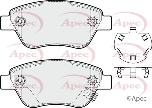 Apec front brake pad set - set, for