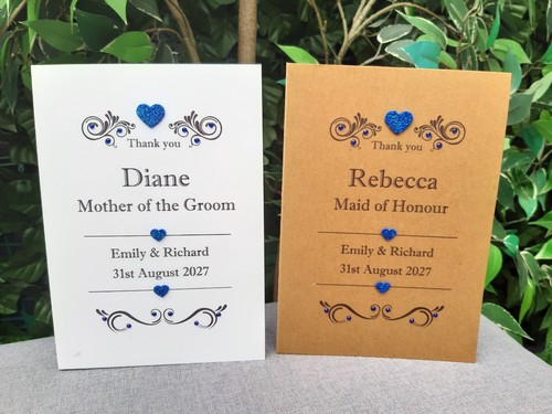 Personalised dark blue thank - personalised,