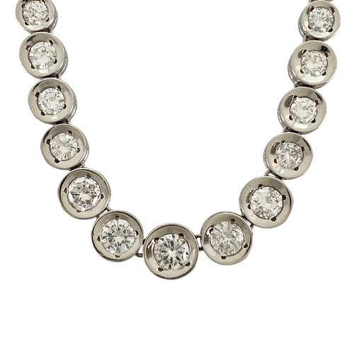 Tennis necklace platinum - tennis,