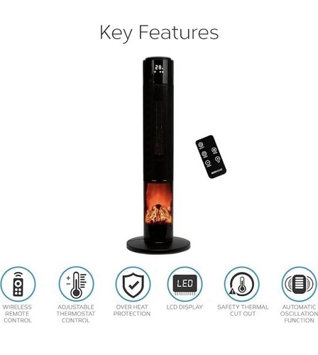 Oscillating tower fan heater - oscillating,