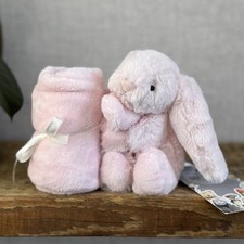 Jellycat Bashful Pink Bunny Soother - Pink Bunny Comfort Blanket Soother Rabbit