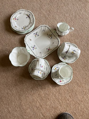 Shelley bone china vintage tea - china,