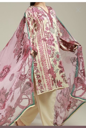 Khaadi satin piece with - satin, 3