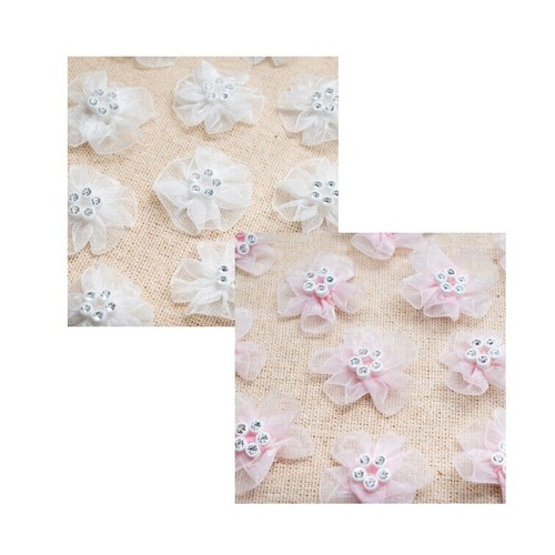 Organza flowers with - x,