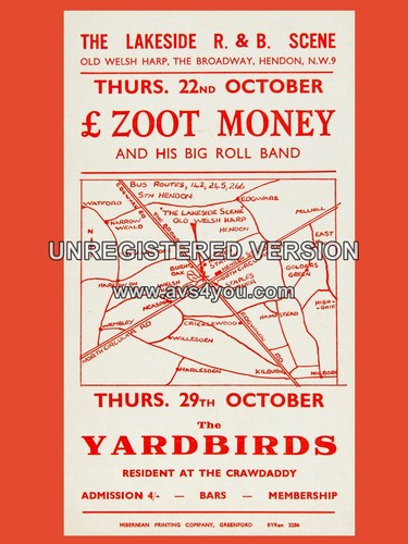 Zoot money yardbirds hendon - money, /