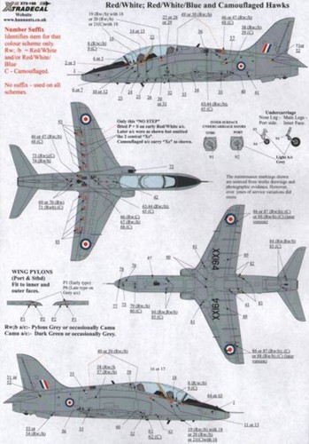 Xtradecal 72168 bae hawk - 1:72,
