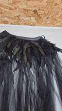 Feather Cloak Black Tulle Cape Evil Queen Costume Women Raven Costume Feather