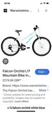 Falcon Orchid Mountain Bike Ladies  RRP £279  17" Frame, 26" Wheel - White/Blue