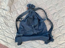 Vintage - Soviet Naval Black Veshmeshok Canvas Rucksack