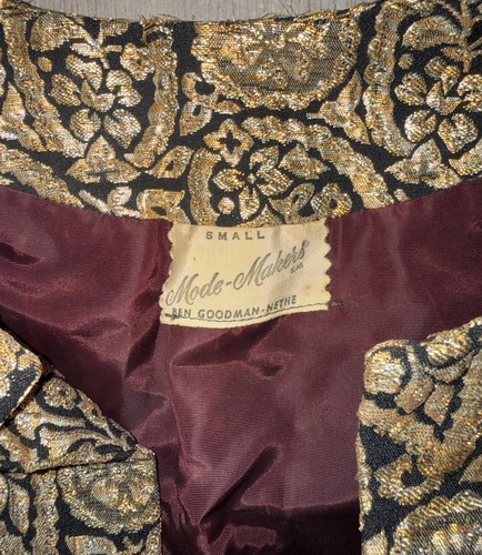 Vintage gold brocade jacket - brocade,