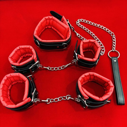 Leather padded handcuffs - pu,