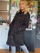 Lipsy black winter coat belt