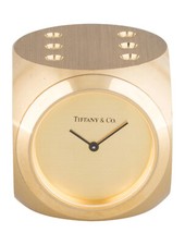 Tiffany & Co Brass Dice Clock