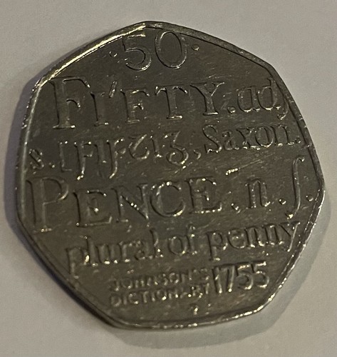 Rare johnsons dictionary 50p - johnsons,