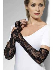 Long Fingerless Black Lace