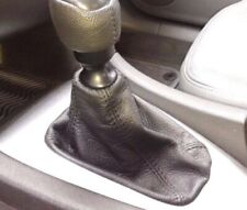 Saab 9-3 Gear Stick Gaiter Fit Genuine Leather Black Stitching Black