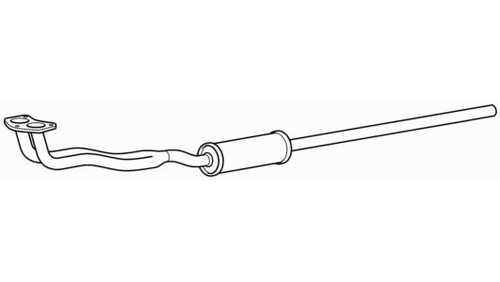 Front exhaust pipe silencer - front,