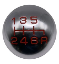 Silver red gear shift - silver, knob
