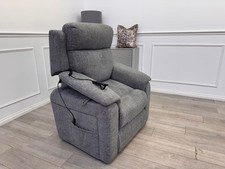 Furniture Village Kirk Lift and Rise Recliner Armchair Grey Fabric