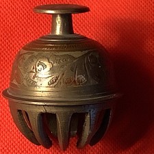 Vintage Brass Tibetan Prayer Bell 6cm Tall