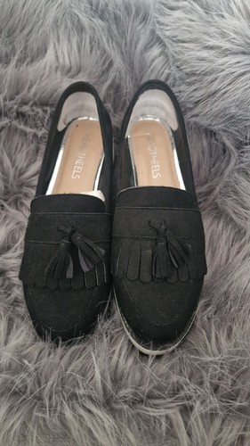 Black faux suede tassel - faux,