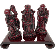 Chinese Gods Resin Statues x3
