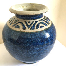 Vintage New Art Pottery Glazed Small Decorative Flower Vase H 12 cm