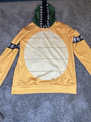 Men printed bowser costume - bowser,
