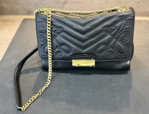Biba black leather quilted - biba,