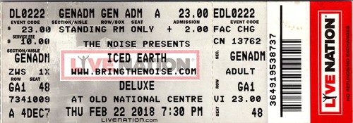 Iced earth concert - earth, feb