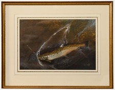 Framed 1984 oil - framed, atlantic