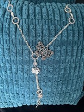 Bibi Bijoux Long Silver Butterfly Necklace