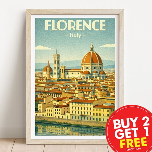 Florence retro travel - florence,