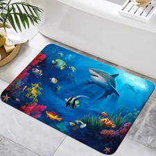Shark Bathroom Rugs Non Slip
