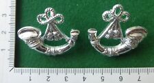 British Army Trade and Qualification Badges Pair - Bugler in Silver Anodised
