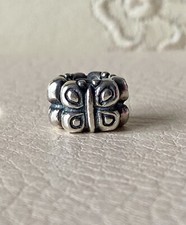 Genuine Pandora Butterfly Silver Charm. Rare. Discontinued 