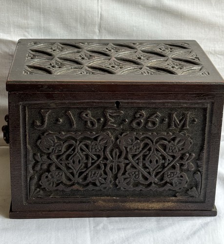 Vintage oak bible box - vintage,