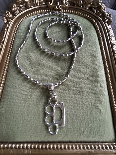 Small brass knuckles - small, pendant