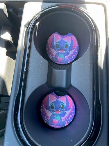 Stitch neoprene car coasters - car,