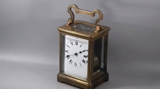 ANTIQUE FRENCH CARRIAGE CLOCK BRASS GONG CHIME