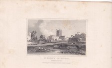  Antique Engraving Print, St