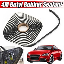 ?13FT Car Butyl Tape Rubber Glue Headlight Door Sealant Retrofit Reseal Black