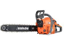 Petrol Chainsaw 58cc 20" Bar & 2 Chains 2 Stroke 3.6HP Storage Bag eSkde CS58-S7