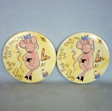2 Whittard Of Chelsea by Beth Large Round Coasters. Party Pigs Piggin’ Out. VGC