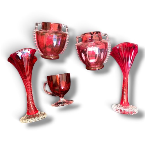 Vintage cranberry glass - cranberry,